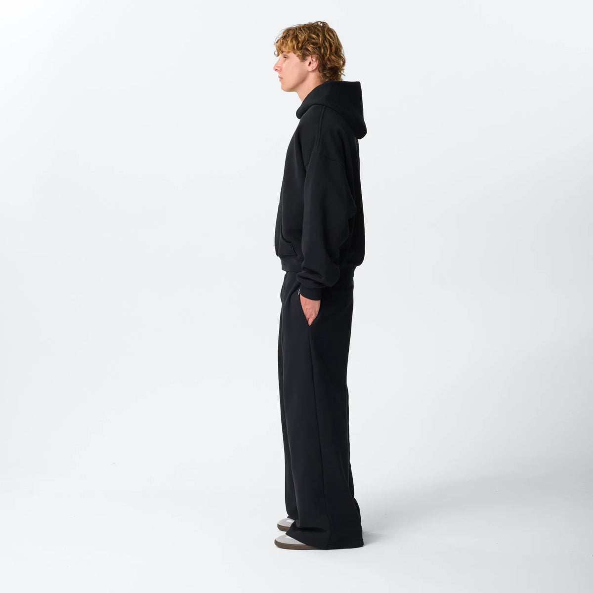 Jet Black Crop Hoodie