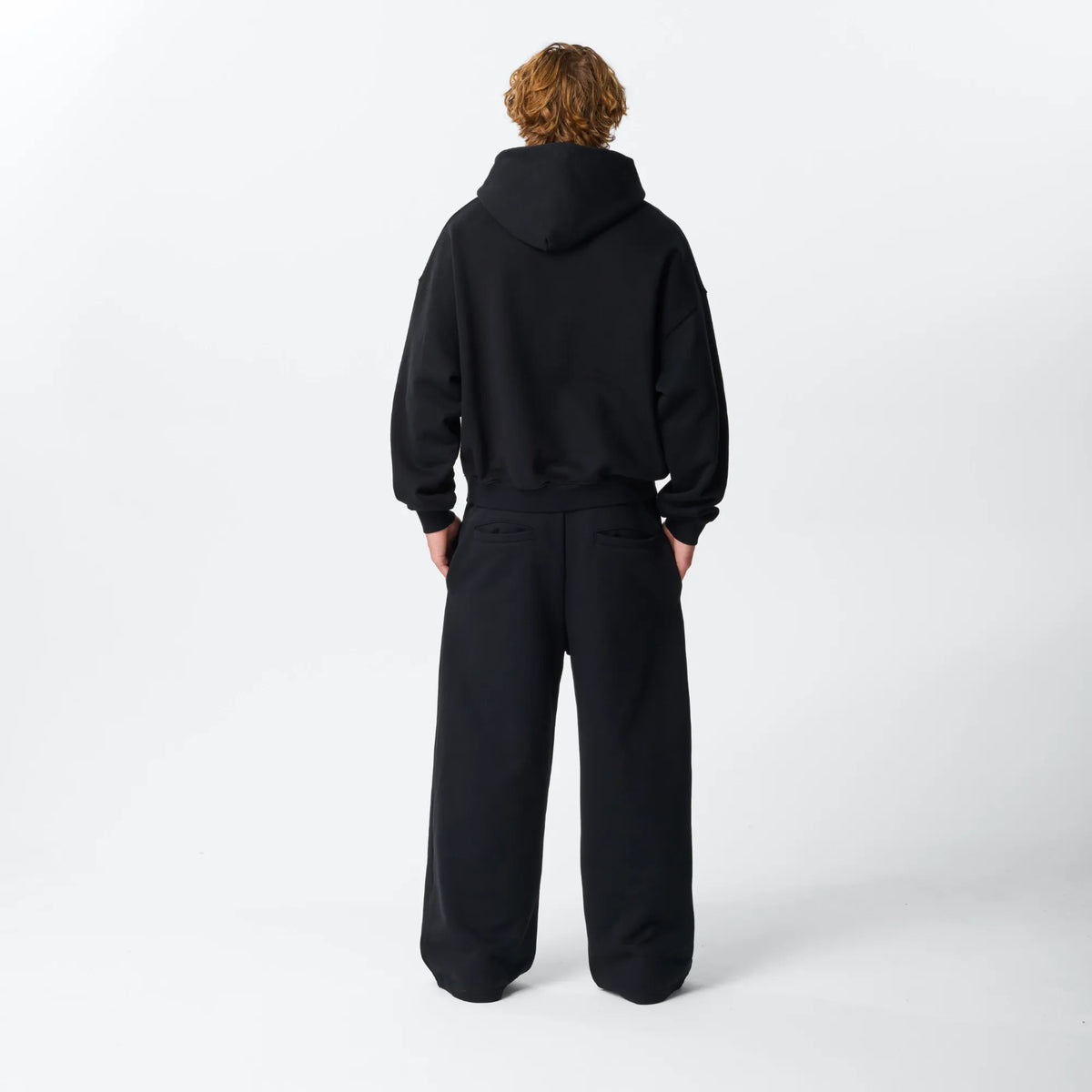 Jet Black Crop Hoodie