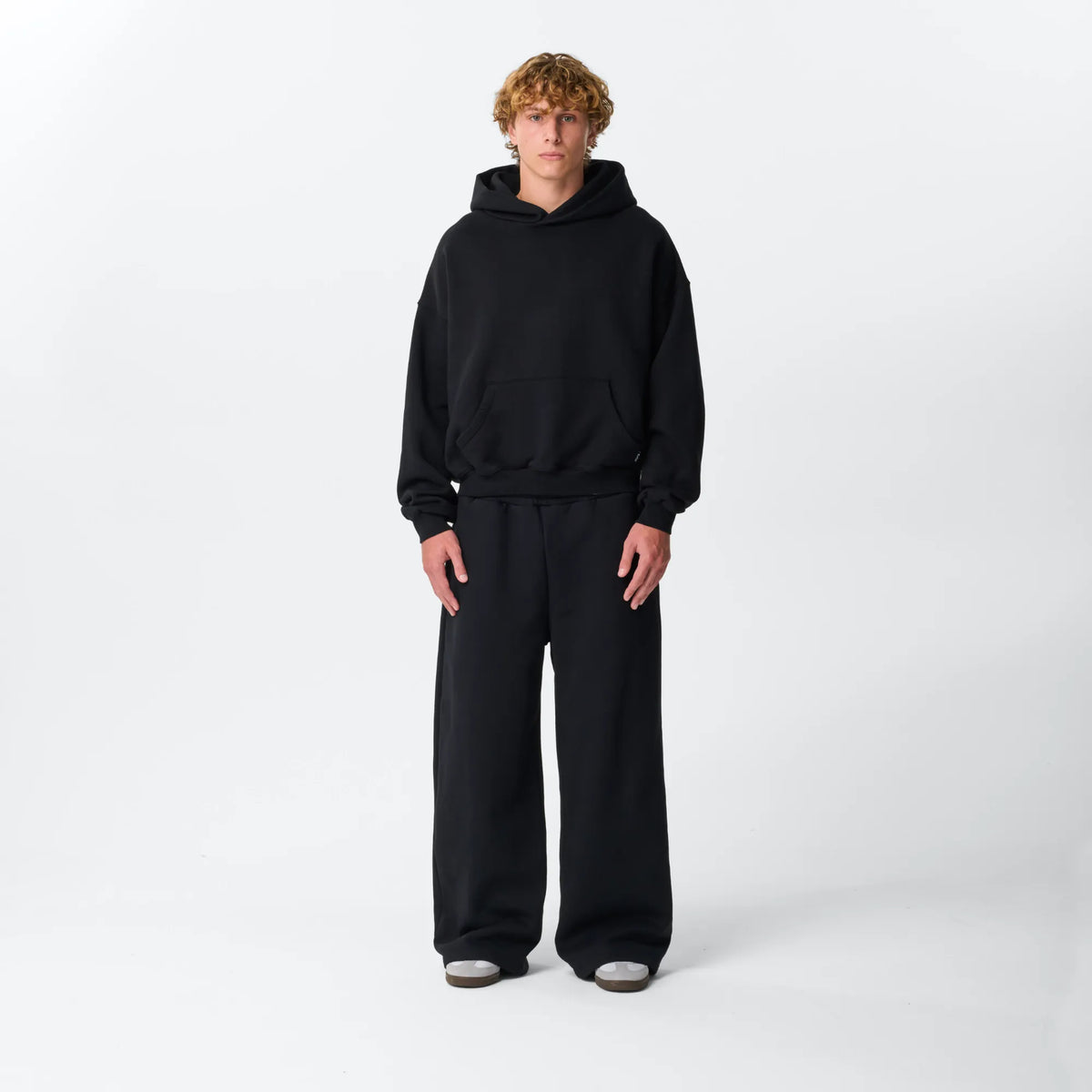 Jet Black Crop Hoodie