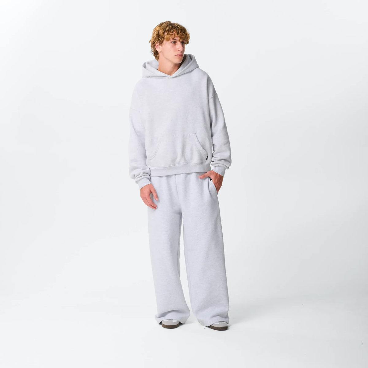 Cloud Grey Crop Hoodie