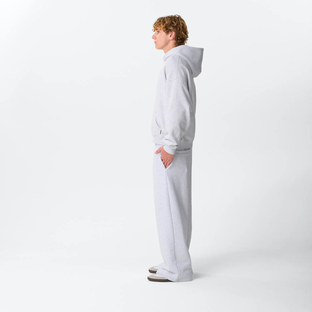 Cloud Grey Crop Hoodie
