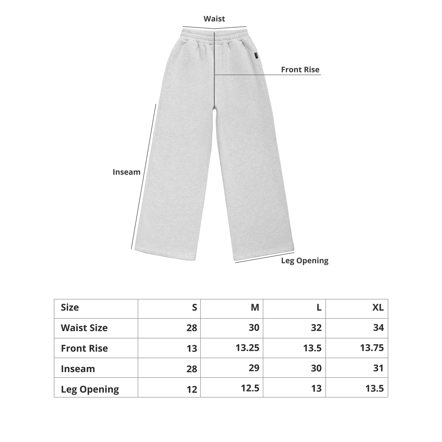 Cloud Grey Baggy Sweatpants