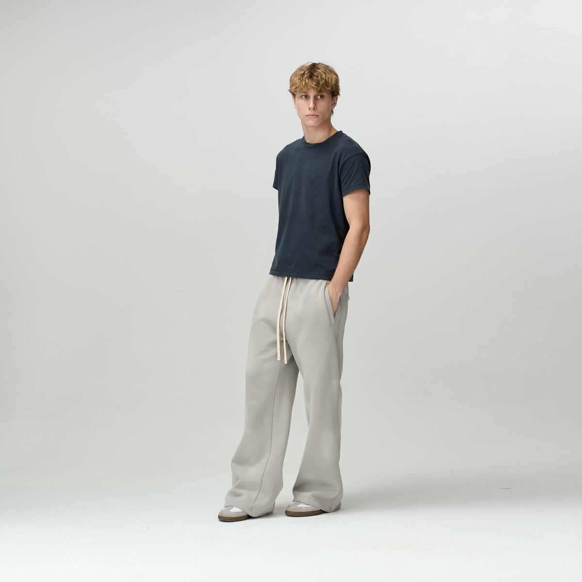Grey Acid Washed Sweats