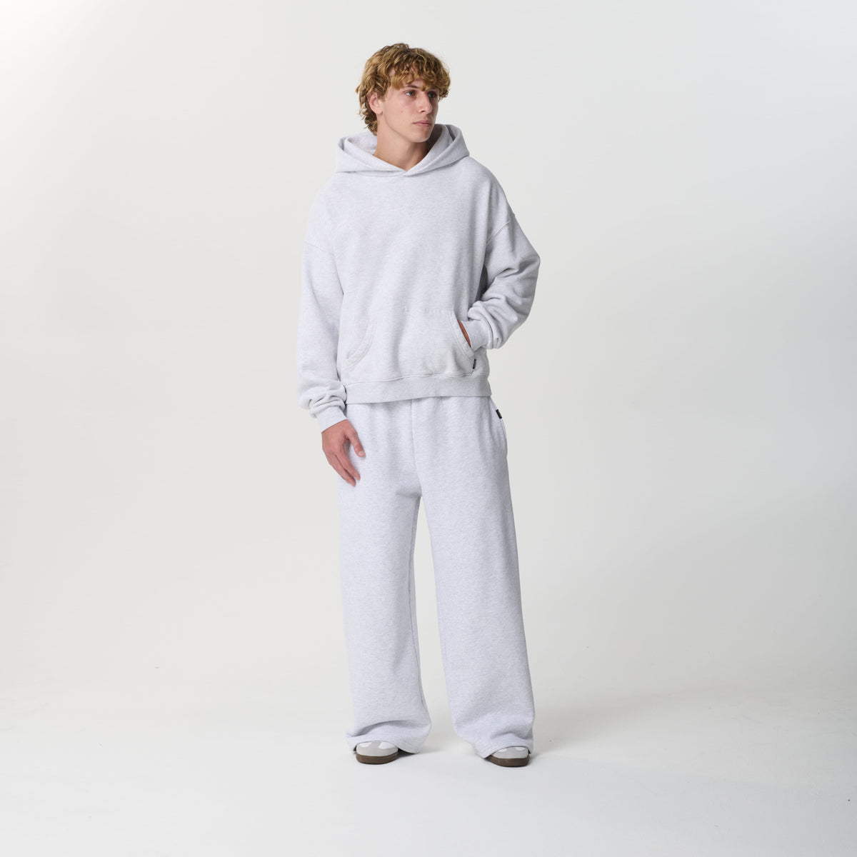 Cloud Grey Crop Hoodie