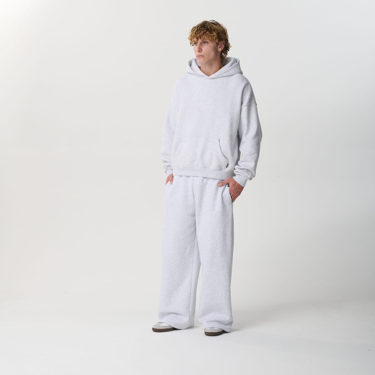 Cloud Grey Crop Hoodie