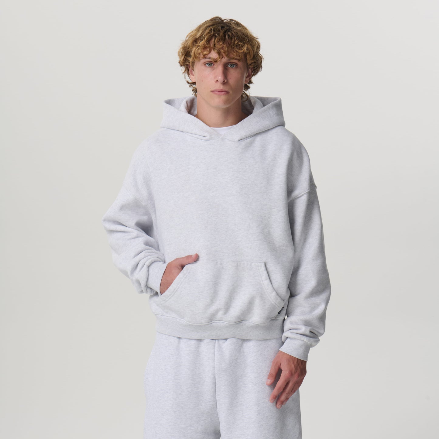 Cloud Grey Crop Hoodie