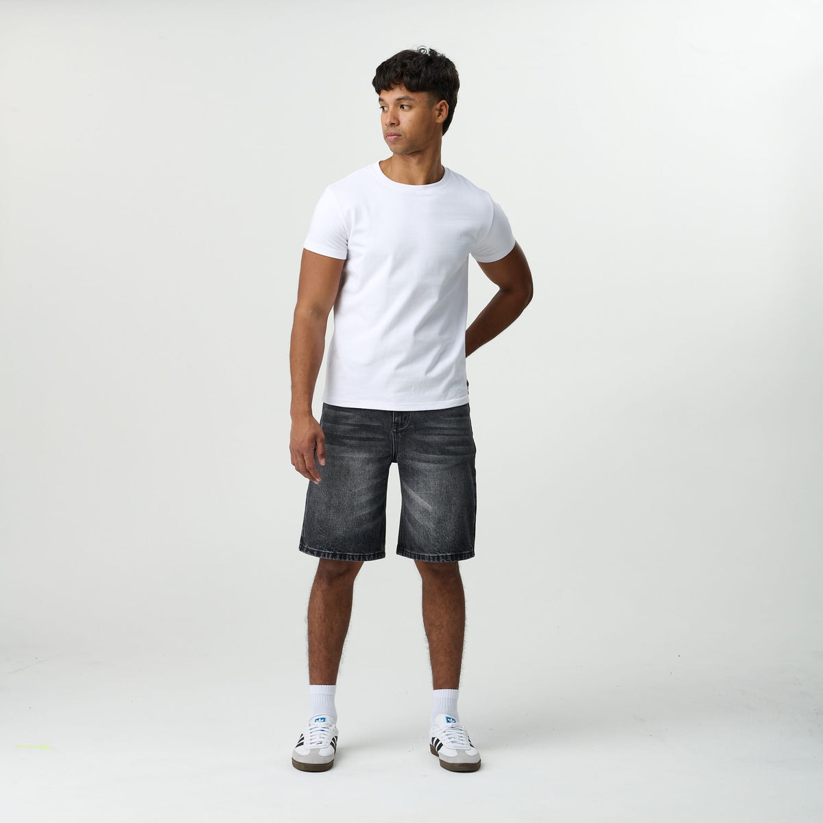 Grey Wash Jorts