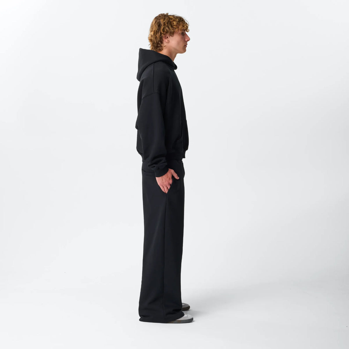 Jet Black Crop Hoodie