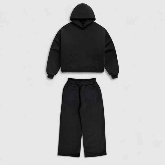 Jet Black Matching Sweatsuit Bundle