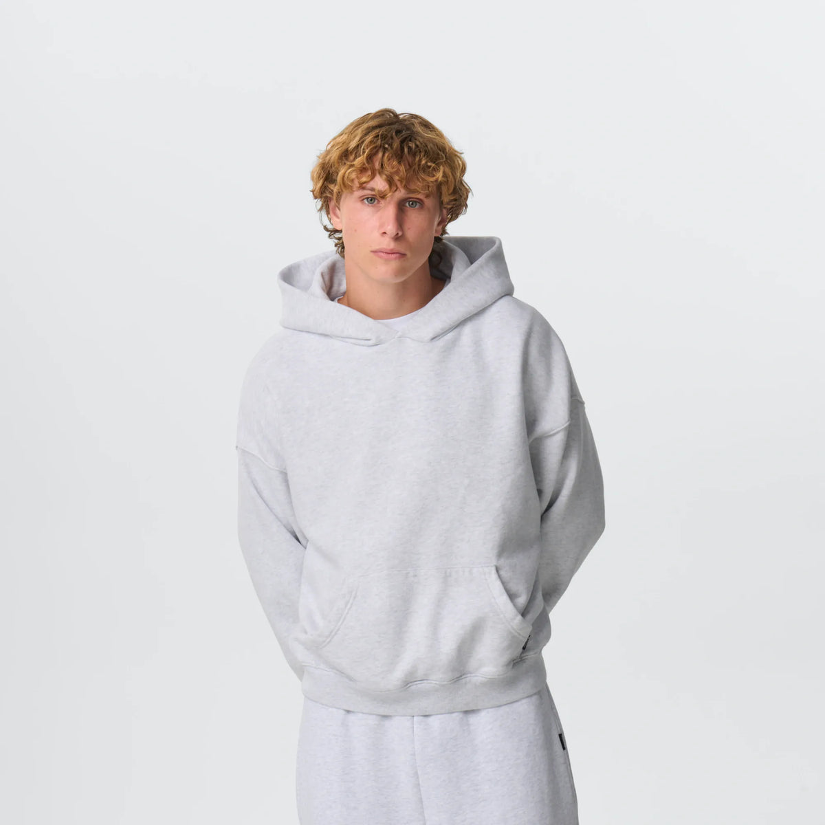 Cloud Grey Crop Hoodie