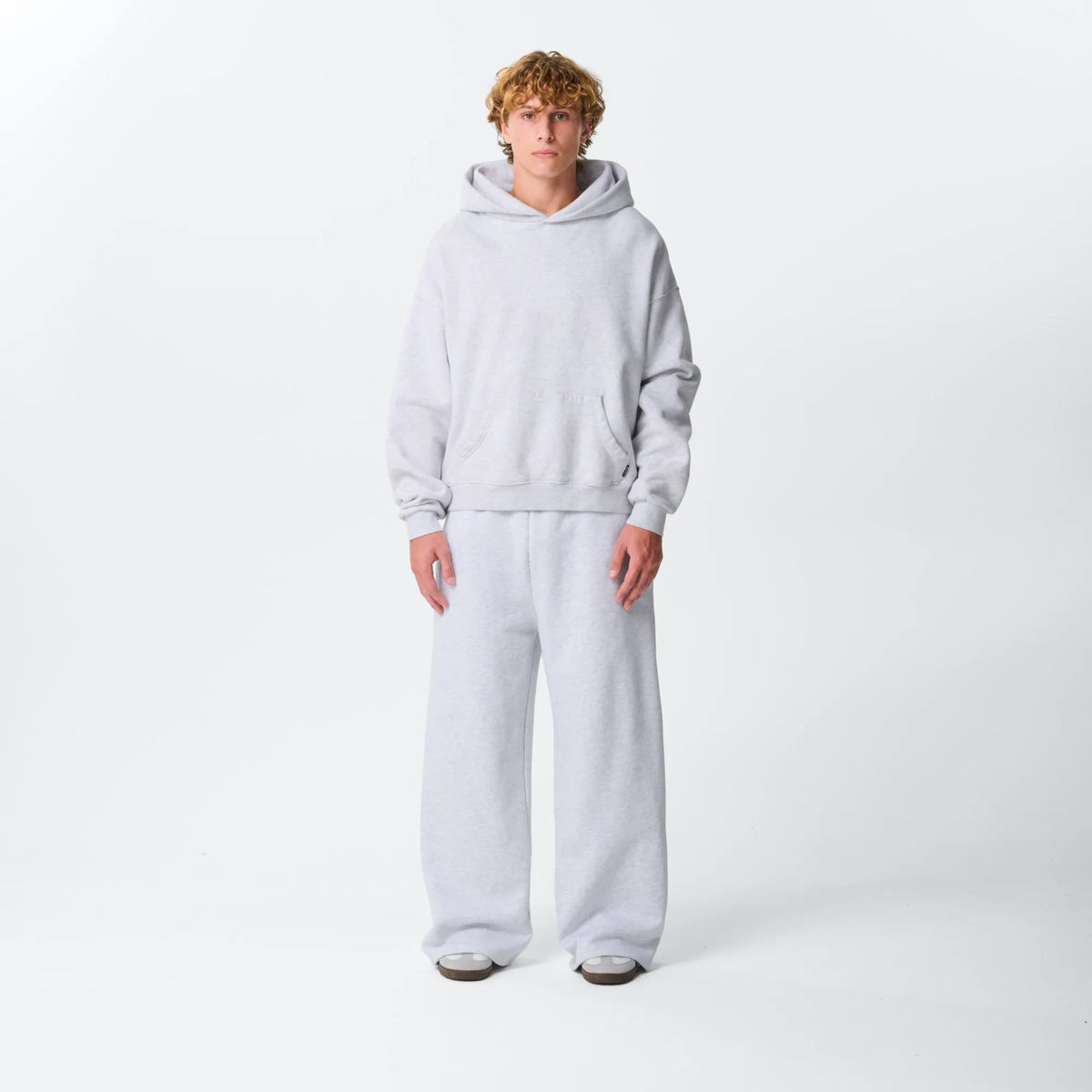 Cloud Grey Crop Hoodie